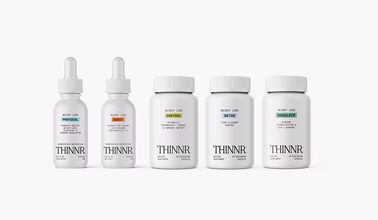 The Thinnr homeopathic weight management product range